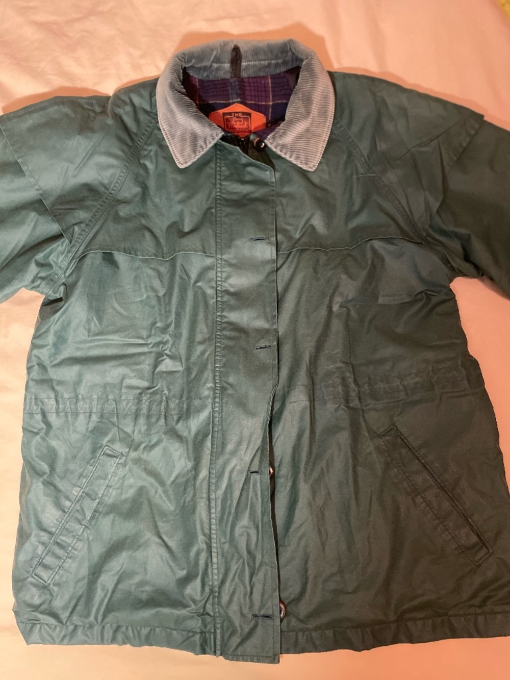 vintage Woorich green woman barn/ rain jacket medium